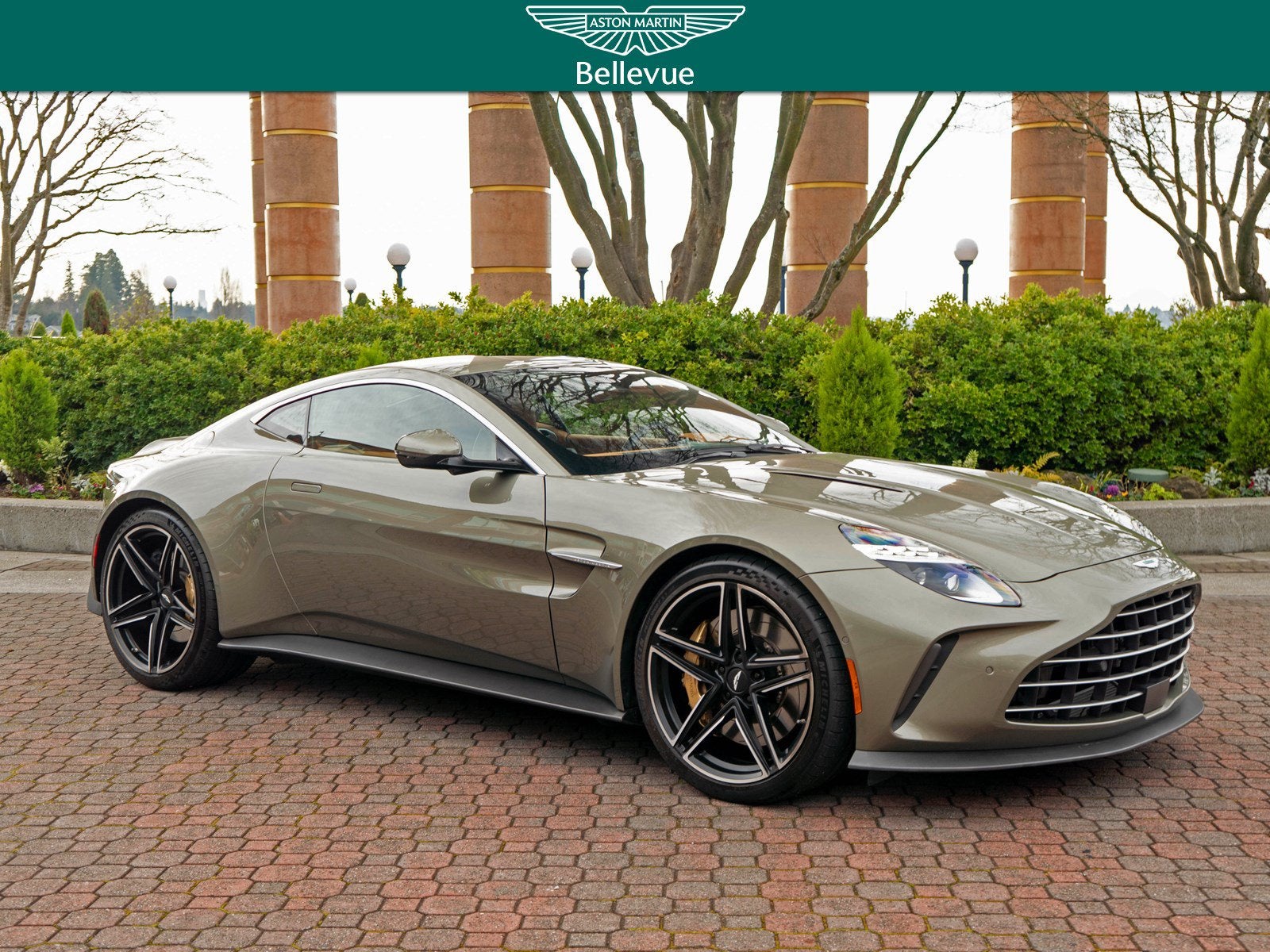 2025 Aston Martin Vantage Coupe in Titanium Grey — front three-quarter view