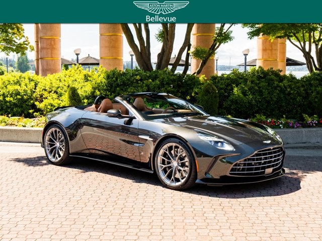 2026 Aston Martin Vantage S in Minotaur Green — front three-quarter view